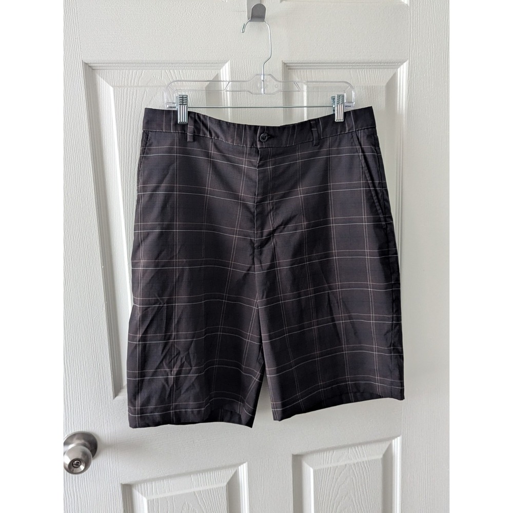 Slazenger Golf Shorts Men's 34 Black/Brown Check